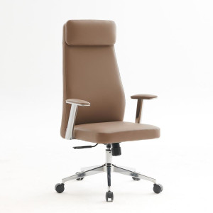 CF8800 Πολυθρόνα Γραφείου Διευθυντή, Pu Cappuccino, Βάση 